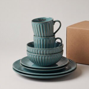 Fluted Stoneware Starter Dinner Set