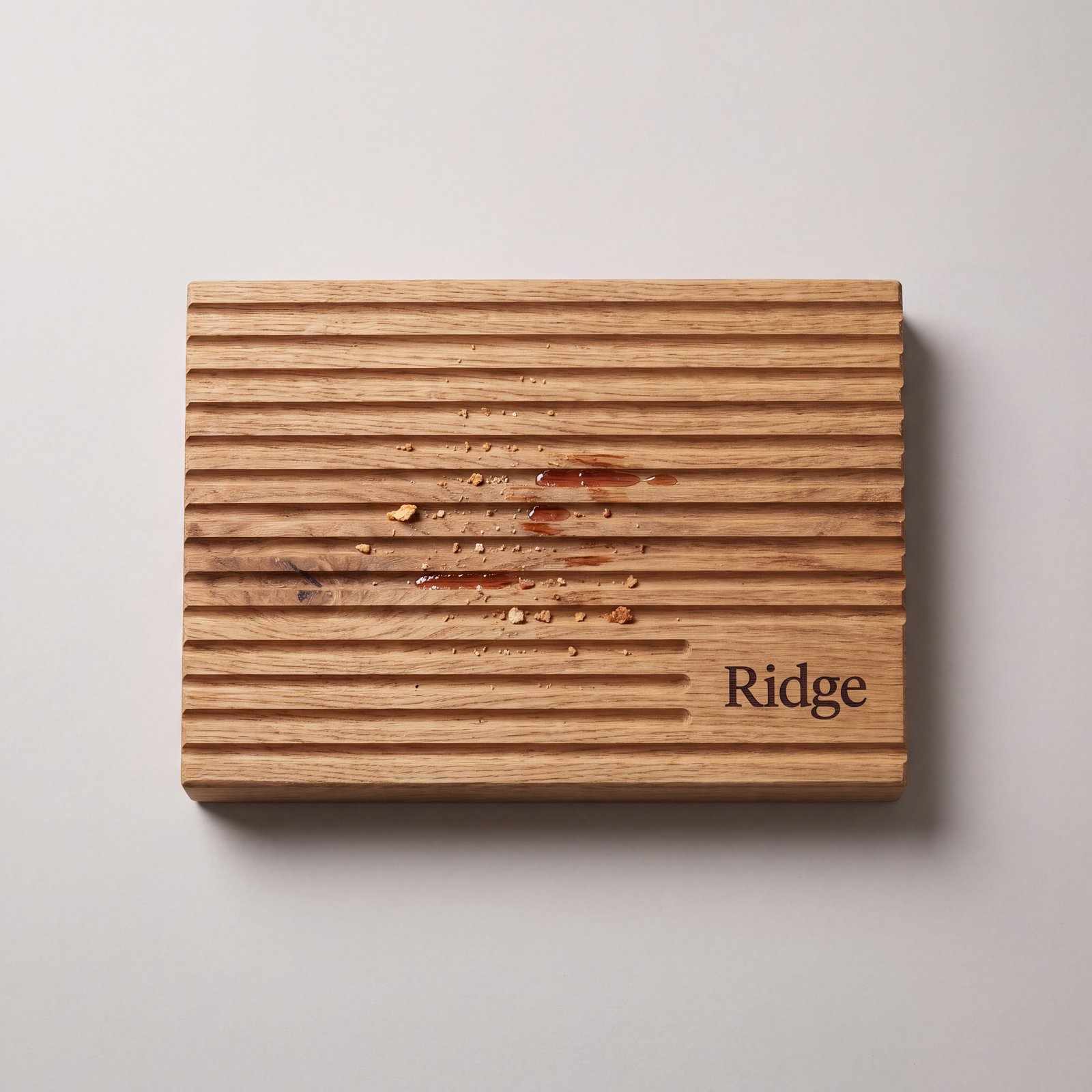 Reeded Oak Serving Board